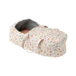 Large Quilted Carrycot in Blue Flowers (27cm) by Maileg