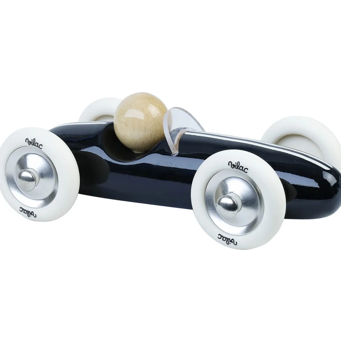 Large Vintage Grand Prix Car in Black by Vilac