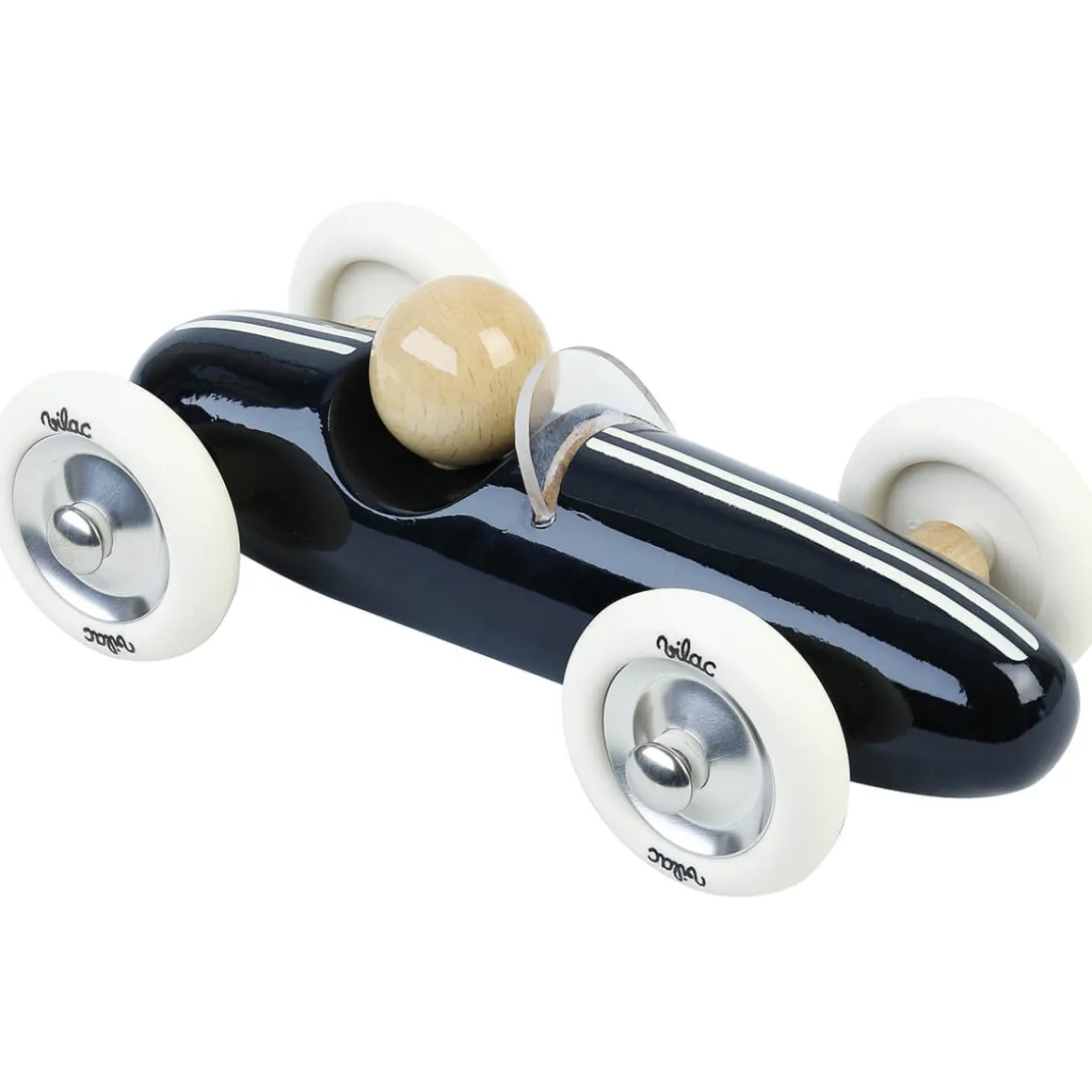 Large Vintage Grand Prix Car in Black by Vilac