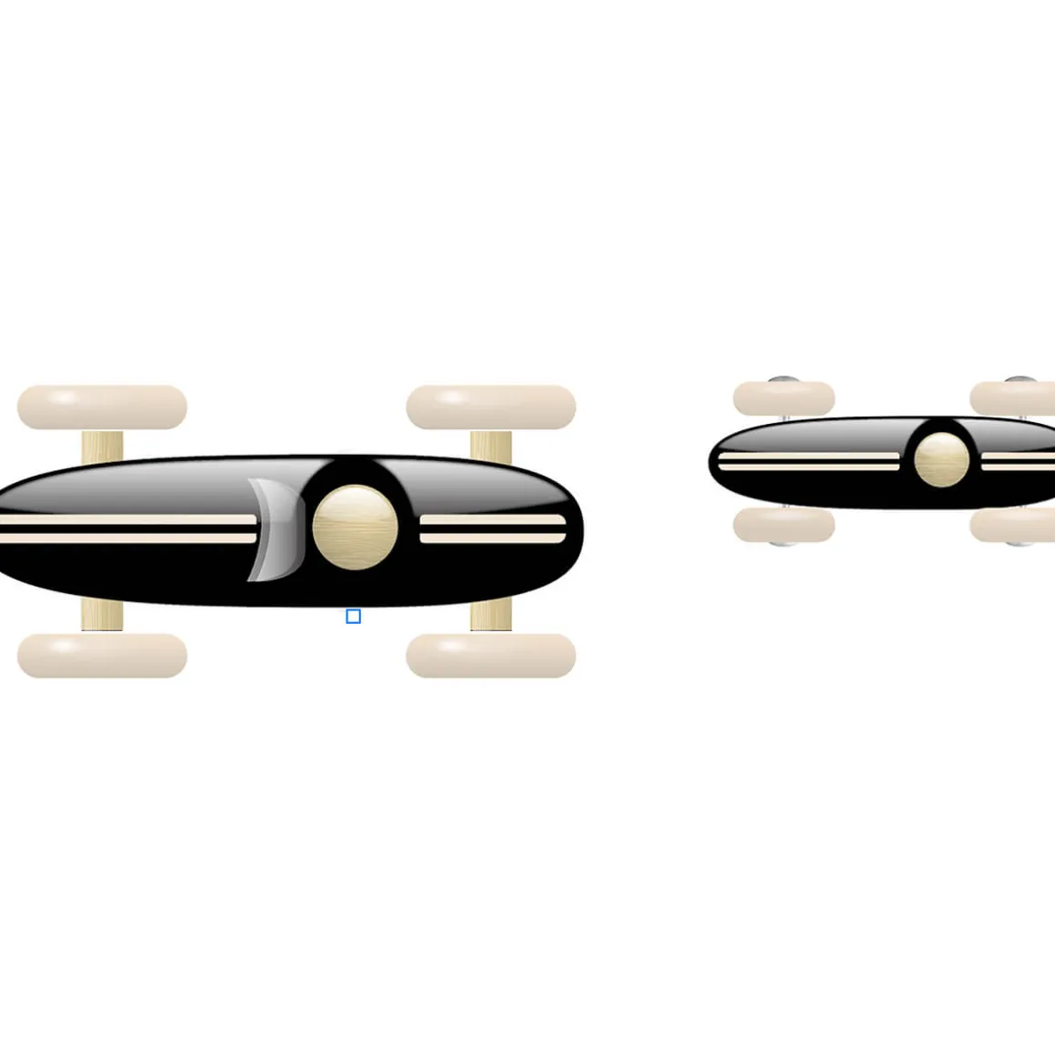Large Vintage Grand Prix Car in Black by Vilac
