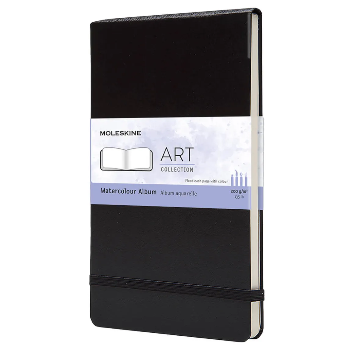 Large Watercolour Album (21cm) in Black by Moleskine
