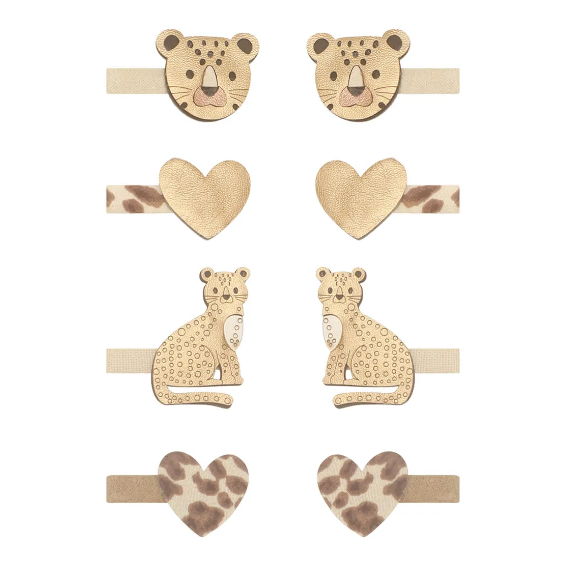 Larry Leopard Mini Clips by Mimi & Lula