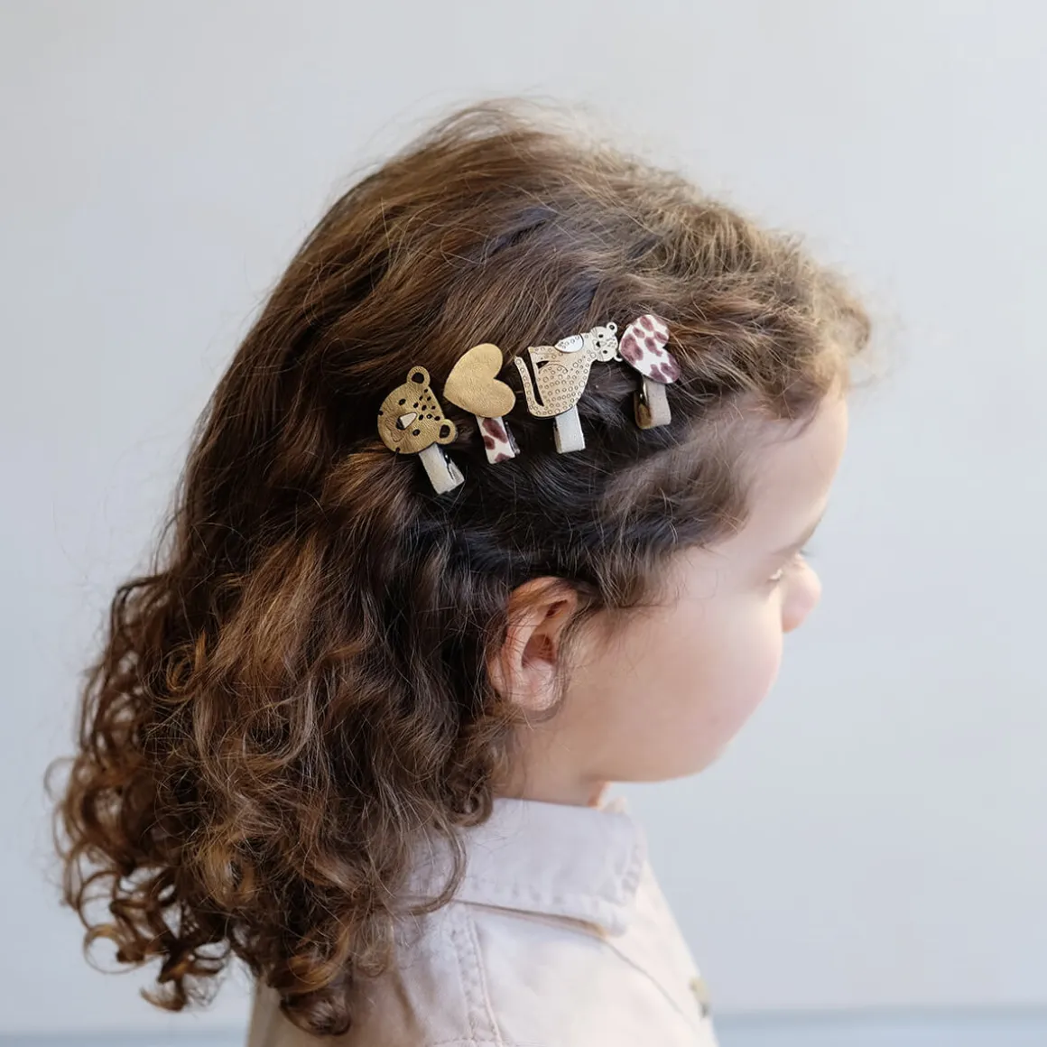 Larry Leopard Mini Clips by Mimi & Lula