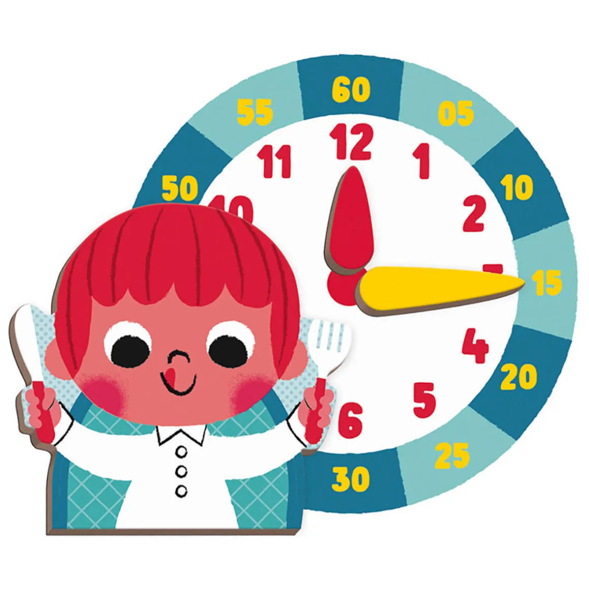 Learn To Tell The Time Magneti Book by Janod