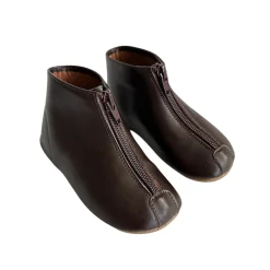Leather Booties in Dark Brown by PèPè