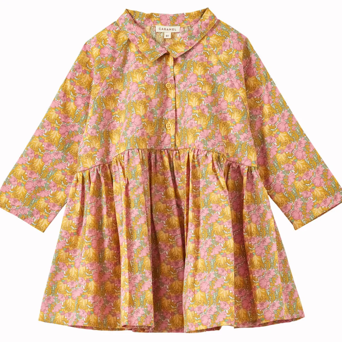 Lemon Balm Tunic Top in Liberty Floral Pink / Yellow by Caramel