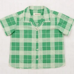 Leon Top in Bottle Green Piazza by Misha & Puff