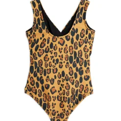 Leopard AOP Overlap Swimsuit by Mini Rodini - Last One In Stock - 92/98 (2-3 Years)