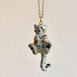 Leopard Cub Ceramic Pendant by Camp Hollow
