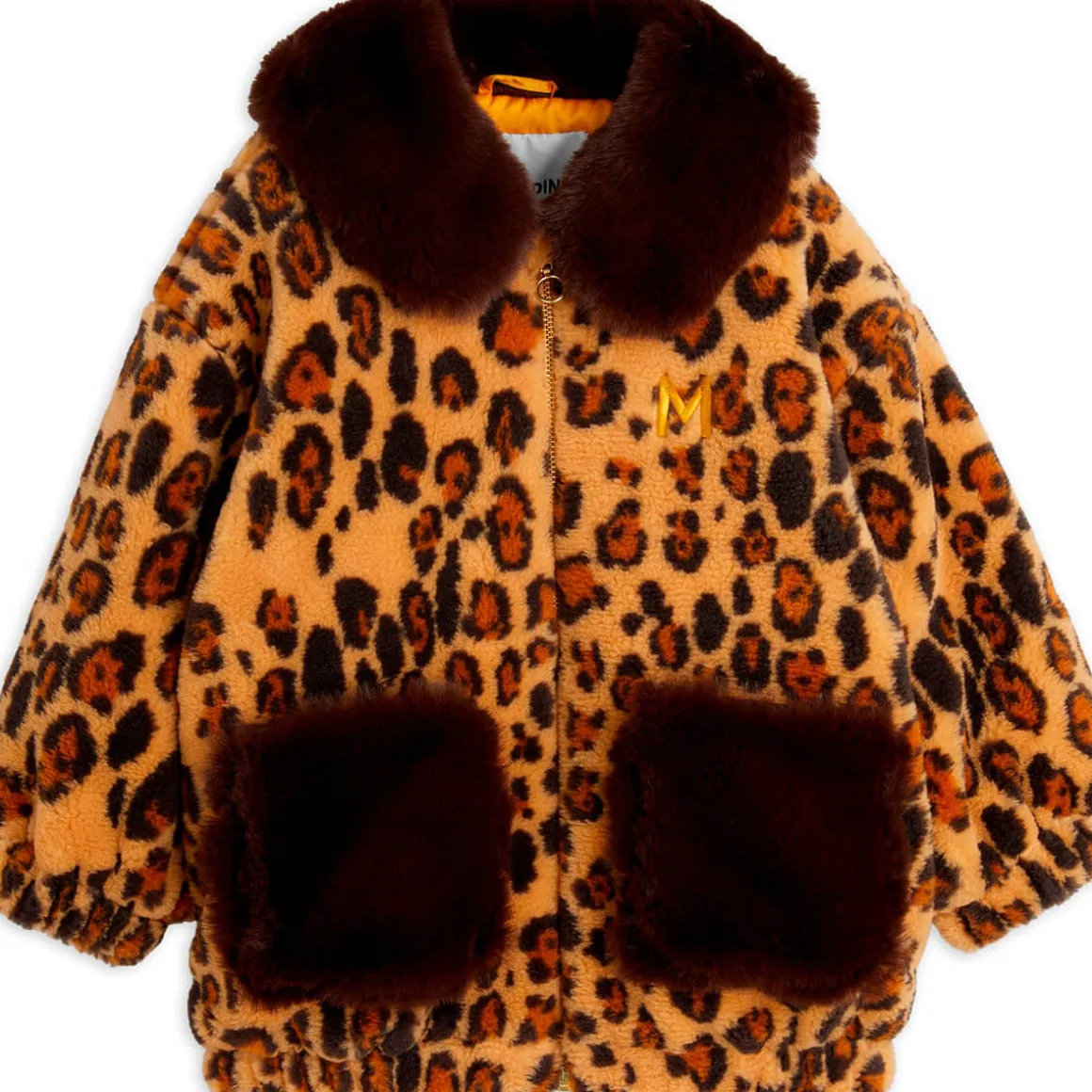 Leopard Faux Fur Jacket by Mini Rodini