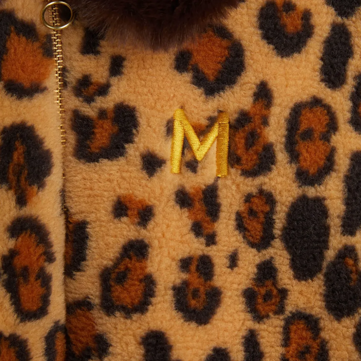 Leopard Faux Fur Jacket by Mini Rodini