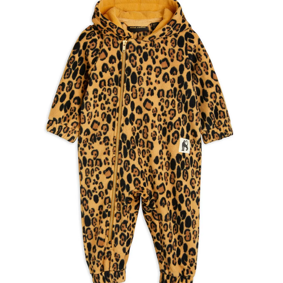 Leopard Fleece Onesie by Mini Rodini