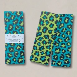 Leopard Luxury Tissue Paper (Pack of 10 Sheets) in Jade / Apple by Petra Boase