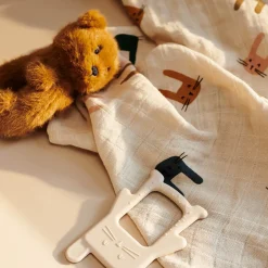 Lewis Muslin Cloths in Bunny / Sandy by Liewood (2 Pack)