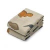 Lewis Muslin Cloths in Dinosaurs / Mist by Liewood (2 Pack)