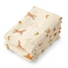 Lewis Muslin Cloths in Dream / Ecru by Liewood (2 Pack)