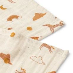 Lewis Muslin Cloths in Dream / Ecru by Liewood (2 Pack)