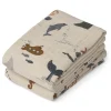 Lewis Muslin Cloths in Sea Creature / Sandy by Liewood (2 Pack)