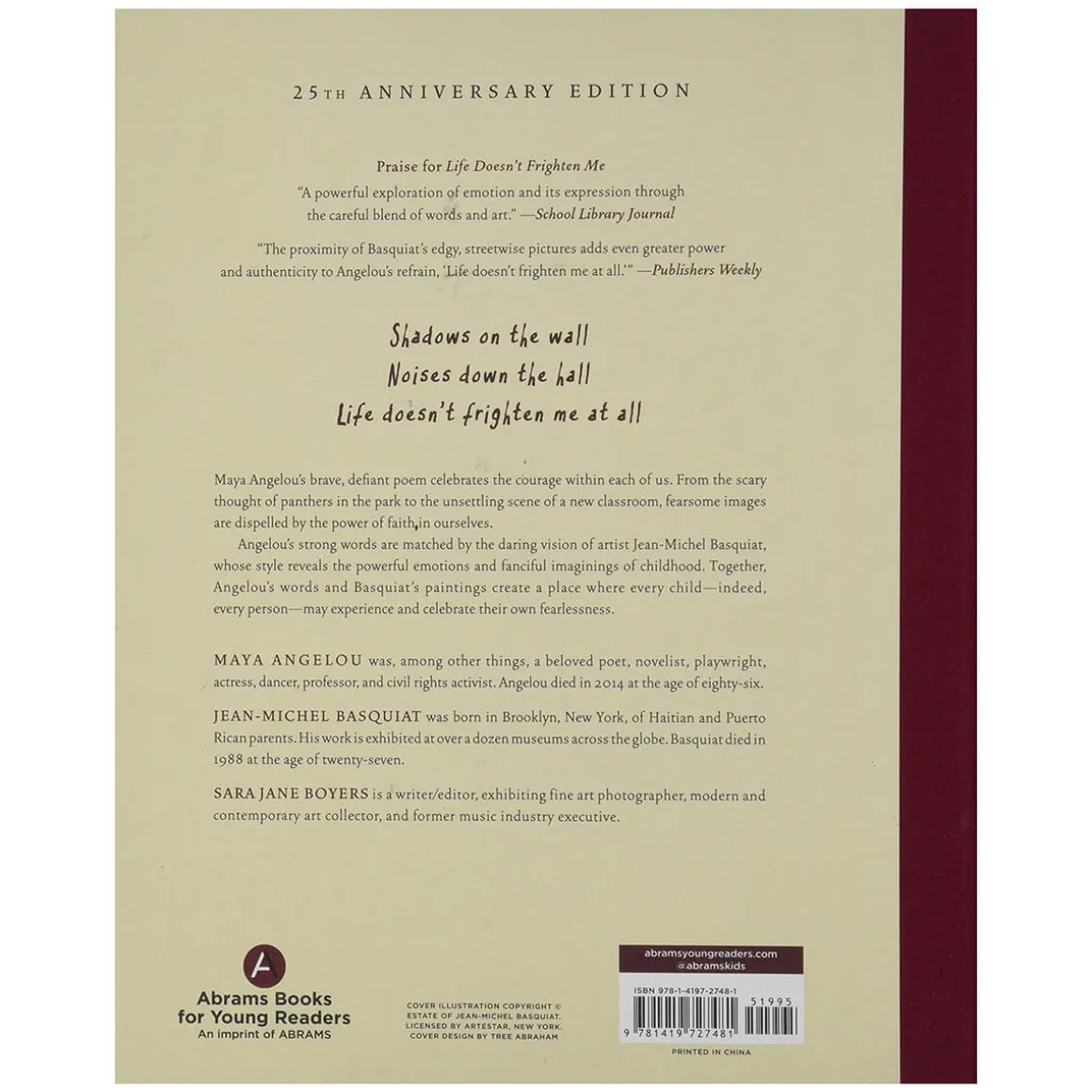 Life Doesn't Frighten Me (25th Anniversary Edition) by Maya Angelou & Jean-Michel Basquiat