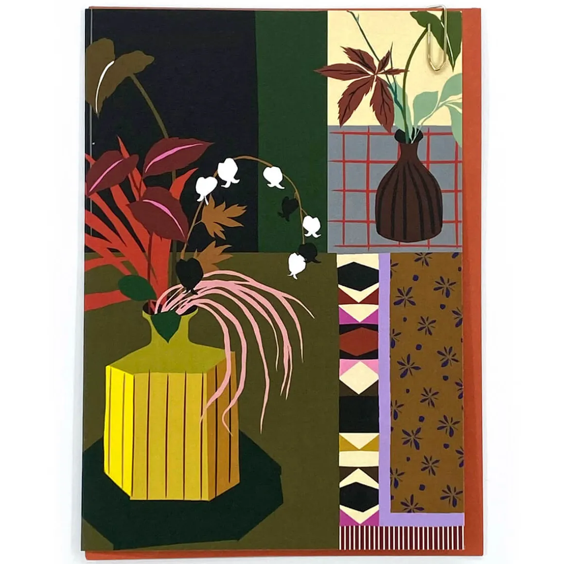 Lifestyle Greetings Card in Bleeding Hearts Plant Design by Pavilion Cards