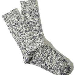 Lightweight Slub Crew Adult Socks in Navy by Anonymous Ism