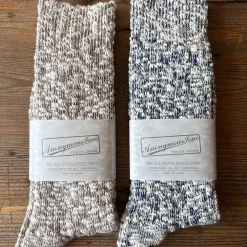 Lightweight Slub Crew Adult Socks in Beige by Anonymous Ism