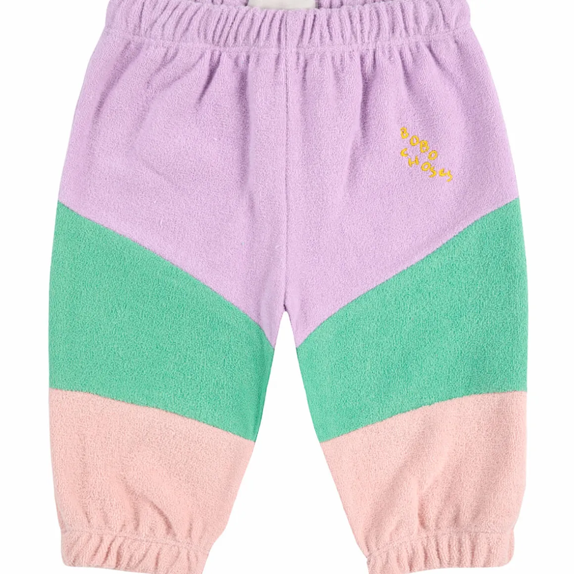 Lila Colour Block Baby Sweatpants by Bobo Choses