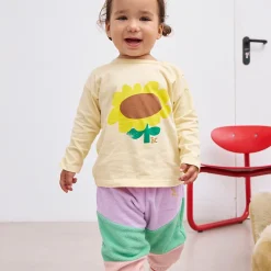 Lila Colour Block Baby Sweatpants by Bobo Choses