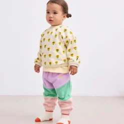 Lila Colour Block Baby Sweatpants by Bobo Choses