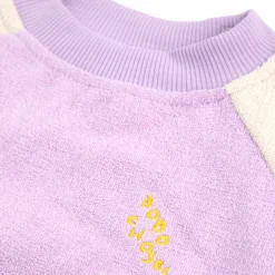 Lila Colour Block Terry Baby Sweatshirt by Bobo Choses