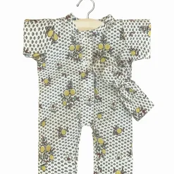 Lili Romper and Headband Set (28cm Doll) in Antoinette Print by Minikane
