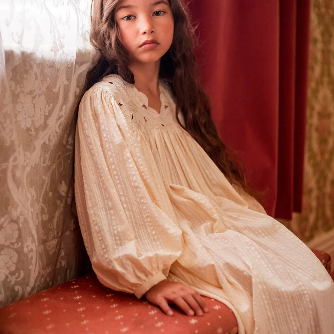 Lily Of The Valley Dress in Buttermilk by Faune