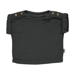 Lin Baby Blouse in Pirate Black by Poudre Organic- Last Ones In Stock - 3-12 Months