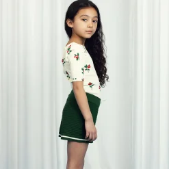 Lingonberries AOP Ballet T Shirt in Off White by Mini Rodini