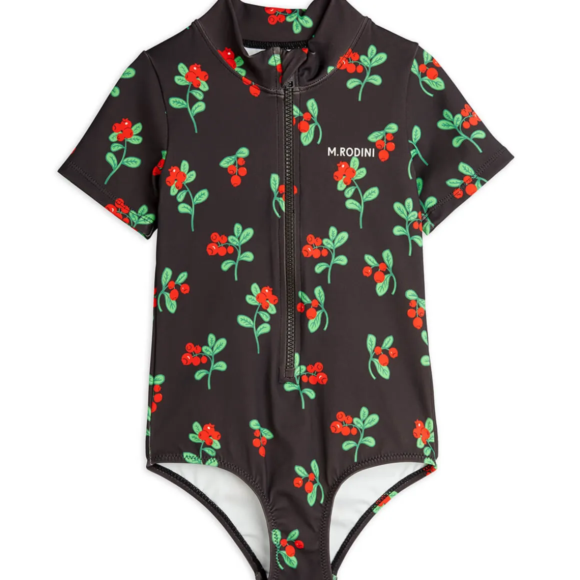 Lingonberries AOP Short Sleeved Swimsuit by Mini Rodini