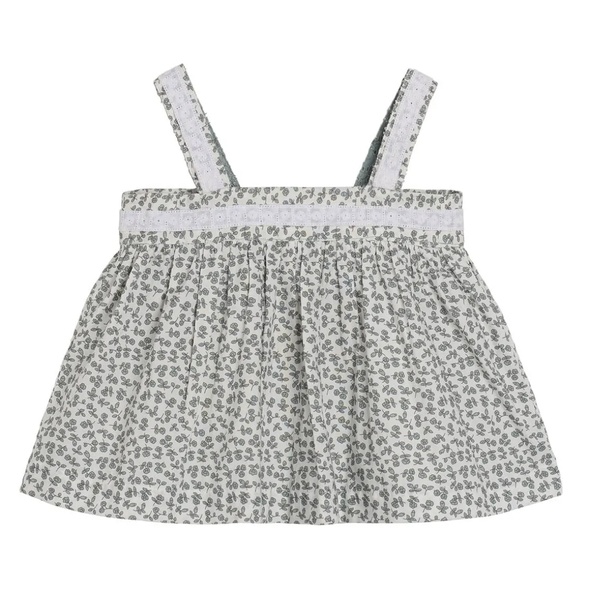Lissy Sun Top in Porcelain Floral by Little Cotton Clothes - Last Ones In Stock - 4-8 Years