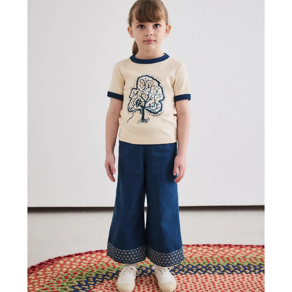 Little Paths Kickstand Pant in Celestial by Misha & Puff