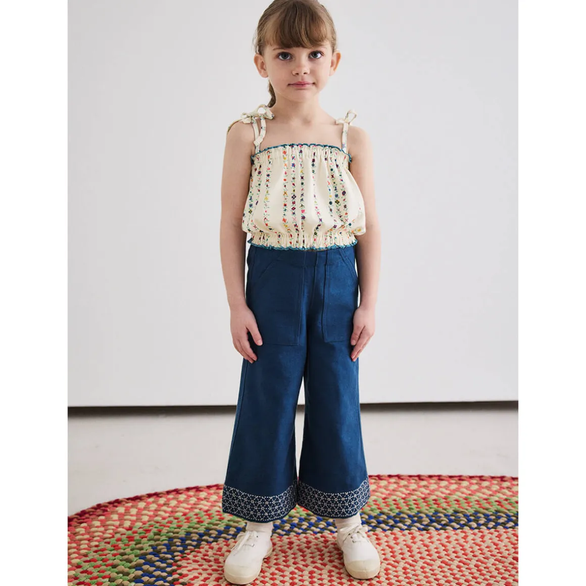 Little Paths Kickstand Pant in Celestial by Misha & Puff