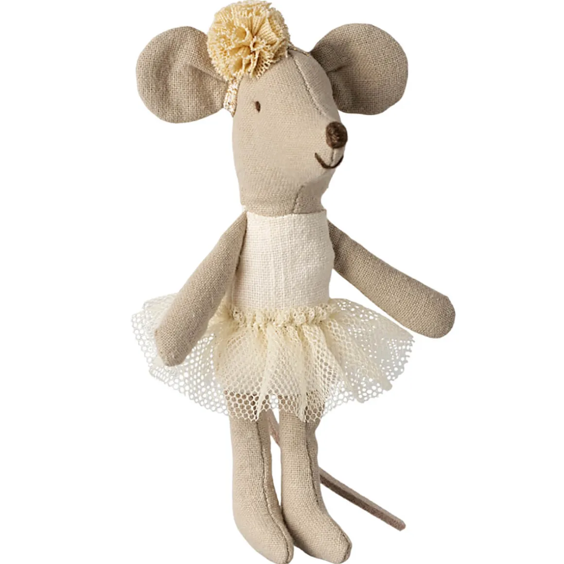 Little Sister Ballerina Mouse in Off-White by Maileg