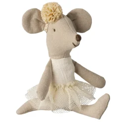 Little Sister Ballerina Mouse in Off-White by Maileg