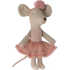 Little Sister Ballerina Mouse in Rose by Maileg