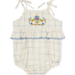 Little Summer Frannie Romper in Space Dye Checks by Lali