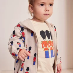 Little Tin Soldier AOP Zipped Baby Sweatshirt by Bobo Choses - Last Ones In Stock - 6-12 Months