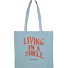 Living In A Shell Tote Bag in Blue by Bobo Choses