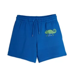 Lizard Sweatshorts in Blue by Mini Rodini