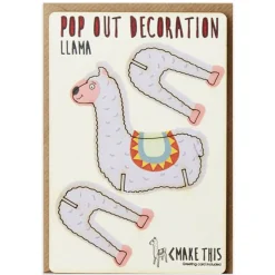 Llama Pop Out Decoration And Greetings Card by The Pop Out Card Company