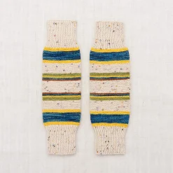 Log Cabin Legwarmer in Iris Confetti by Misha & Puff