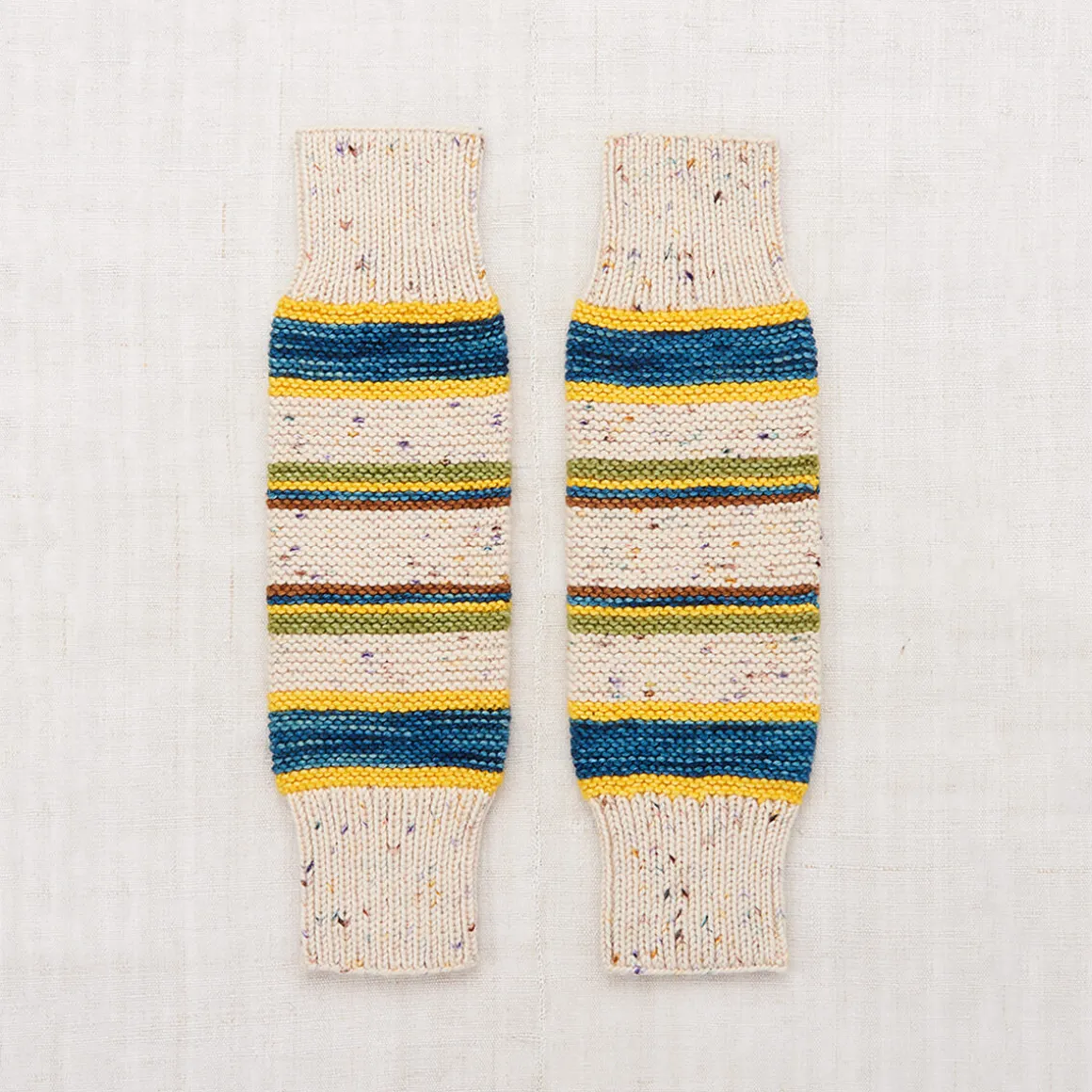 Log Cabin Legwarmer in Iris Confetti by Misha & Puff