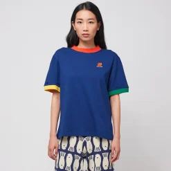Logo Embroidery Colour Block T-Shirt by Bobo Choses Womenswear