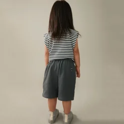 Long Shorts in Blue Grey by Gray Label
